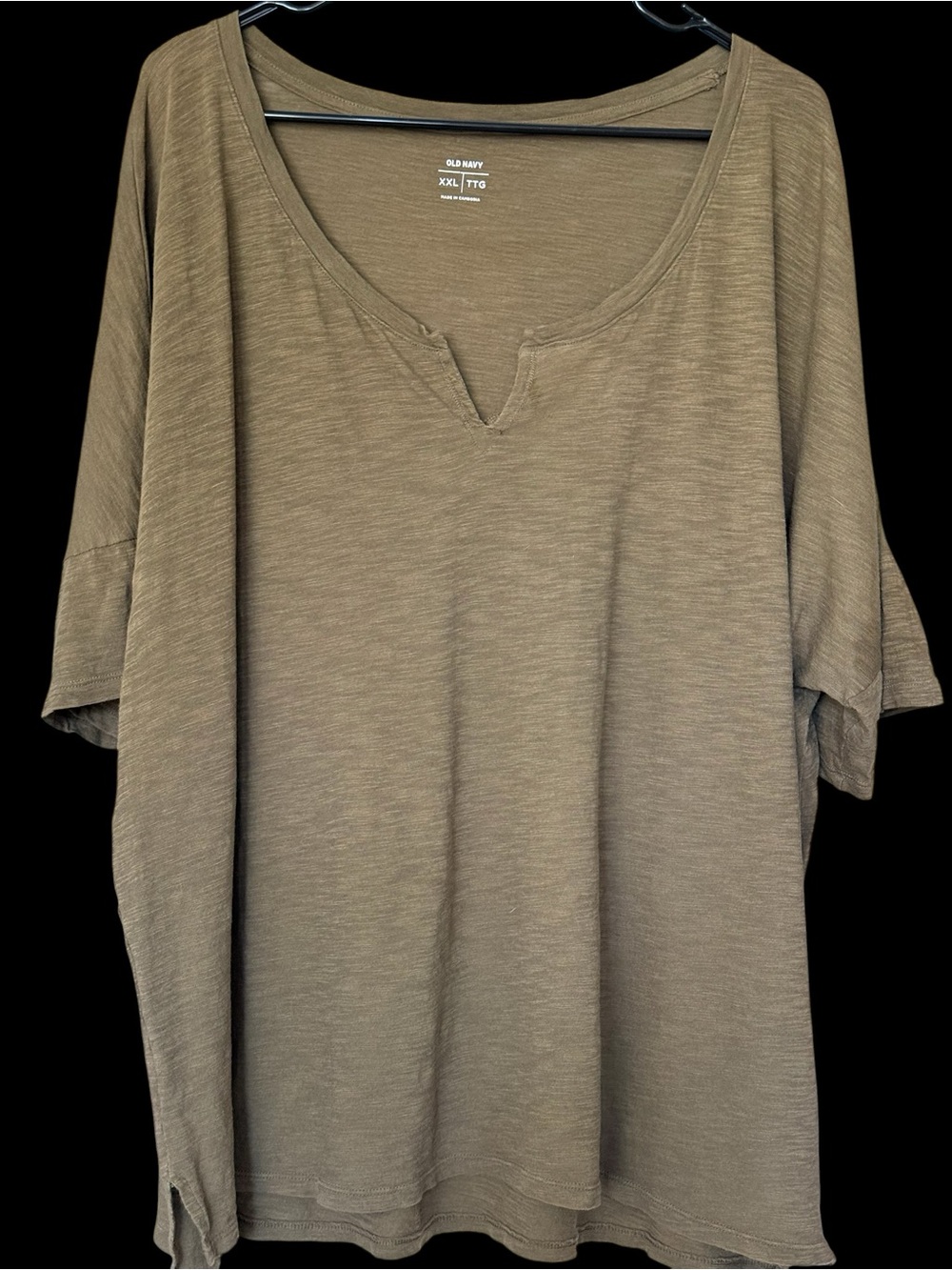 Old Navy Olive Scoop Neck Short Sleeve Women's Tee Size XXL Super Comfy!